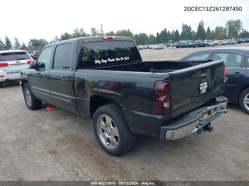 2006 Chevrolet Silverado 1500 Lt3 VIN: 2GCEC13Z261287450 Lot: 40213975