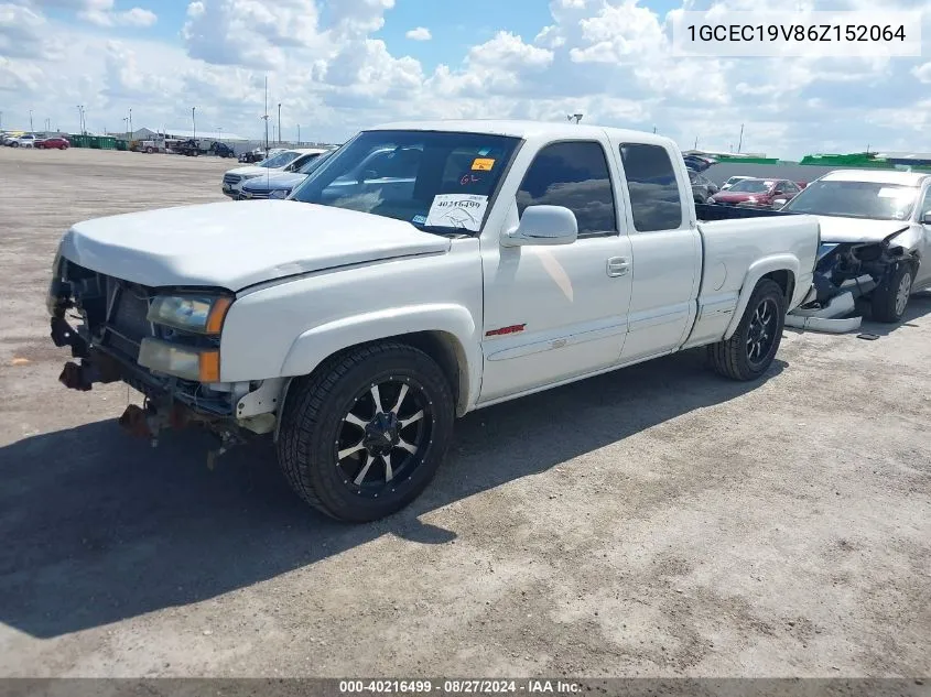 2006 Chevrolet Silverado 1500 Lt1 VIN: 1GCEC19V86Z152064 Lot: 40216499