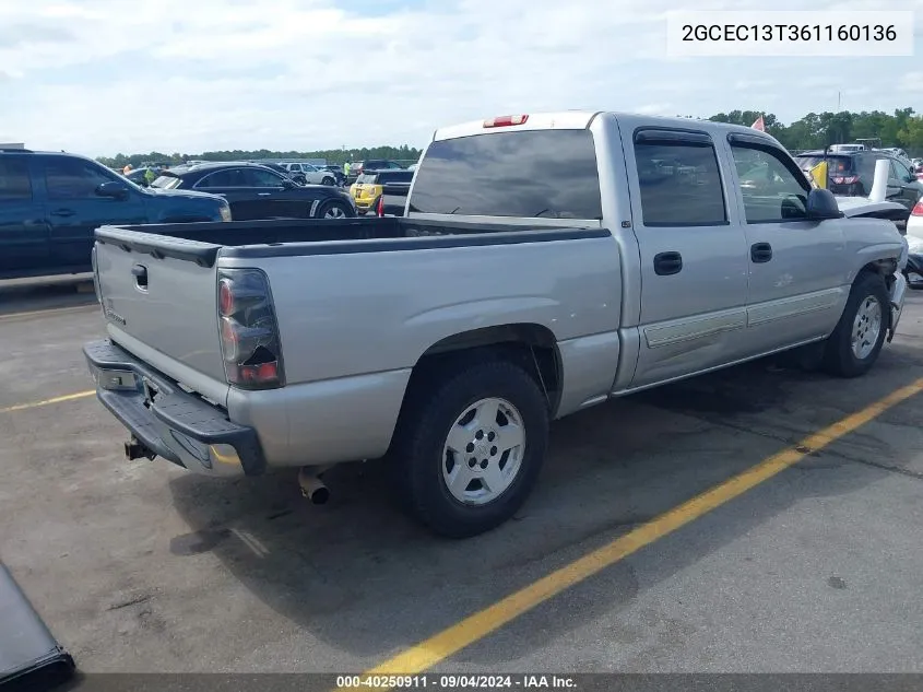 2006 Chevrolet Silverado 1500 Lt1 VIN: 2GCEC13T361160136 Lot: 40250911