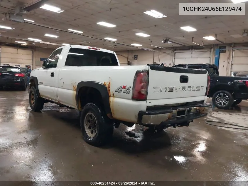 2006 Chevrolet Silverado 2500Hd Work Truck VIN: 1GCHK24U66E129474 Lot: 40251424