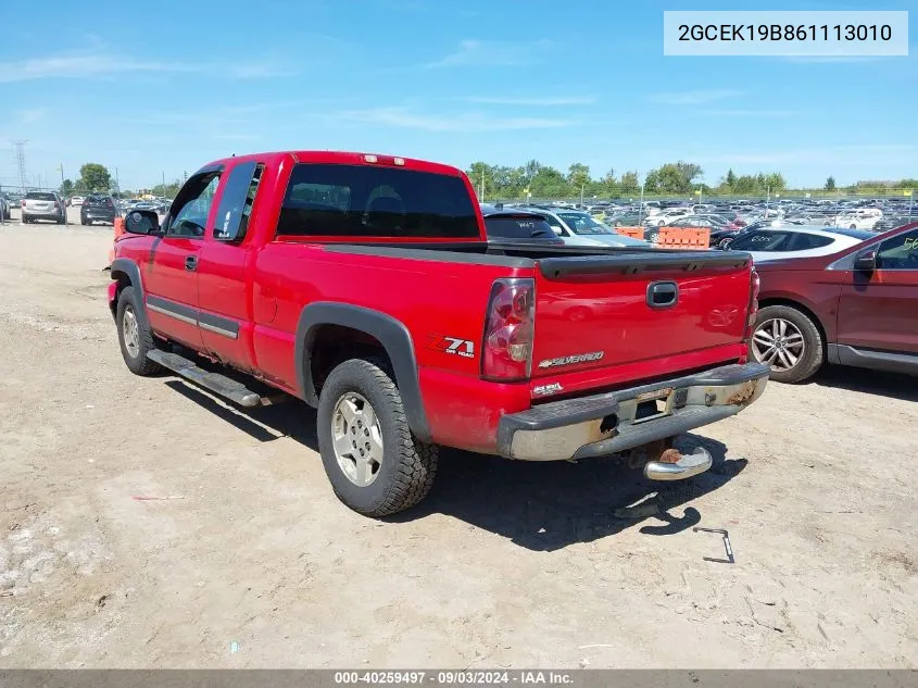 2006 Chevrolet Silverado 1500 Lt2 VIN: 2GCEK19B861113010 Lot: 40259497