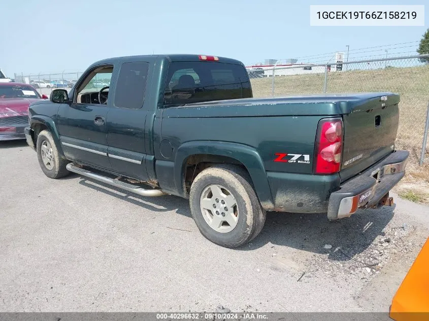 2006 Chevrolet Silverado 1500 K1500 VIN: 1GCEK19T66Z158219 Lot: 40296632