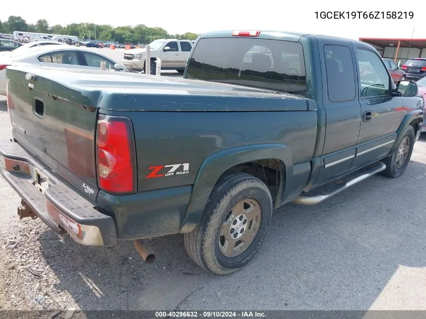 2006 Chevrolet Silverado 1500 K1500 VIN: 1GCEK19T66Z158219 Lot: 40296632