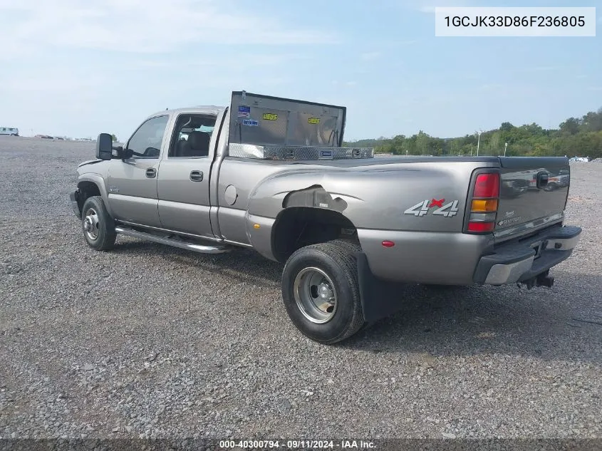 2006 Chevrolet Silverado 3500 Lt3 VIN: 1GCJK33D86F236805 Lot: 40300794