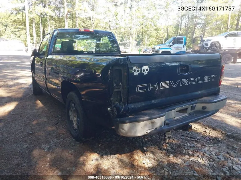 2006 Chevrolet Silverado 1500 Work Truck VIN: 3GCEC14X16G171757 Lot: 40316086