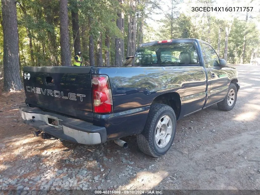 2006 Chevrolet Silverado 1500 Work Truck VIN: 3GCEC14X16G171757 Lot: 40316086