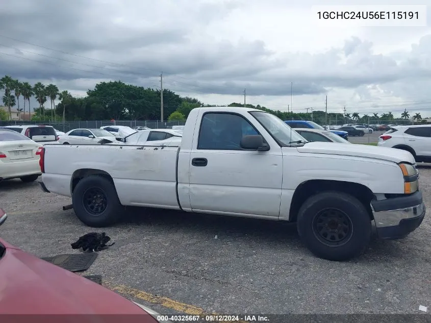 2006 Chevrolet Silverado 2500Hd C2500 Heavy Duty VIN: 1GCHC24U56E115191 Lot: 40325667