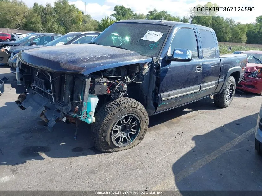 2006 Chevrolet Silverado 1500 K1500 VIN: 1GCEK19T86Z124590 Lot: 40332647