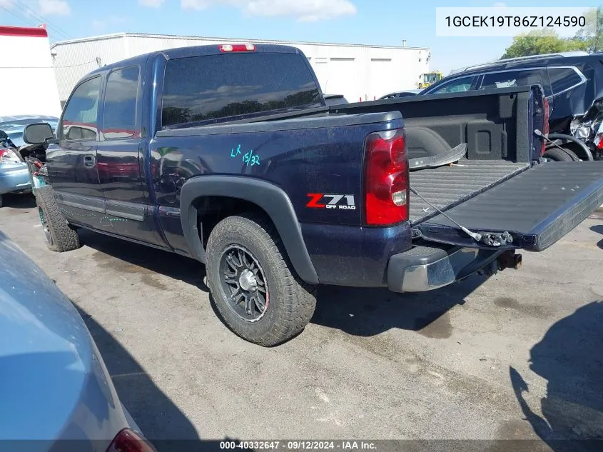 2006 Chevrolet Silverado 1500 K1500 VIN: 1GCEK19T86Z124590 Lot: 40332647