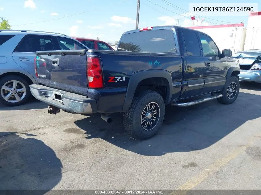 2006 Chevrolet Silverado 1500 K1500 VIN: 1GCEK19T86Z124590 Lot: 40332647