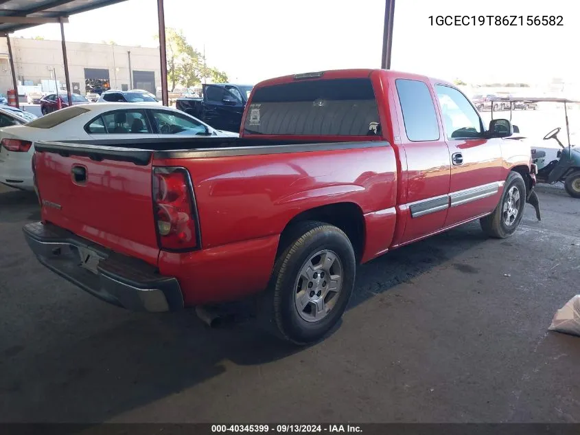 2006 Chevrolet Silverado C1500 VIN: 1GCEC19T86Z156582 Lot: 40345399