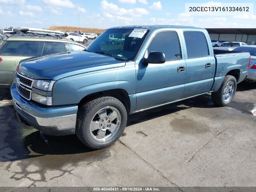 2006 Chevrolet Silverado 1500 Ls VIN: 2GCEC13V161334612 Lot: 40345431