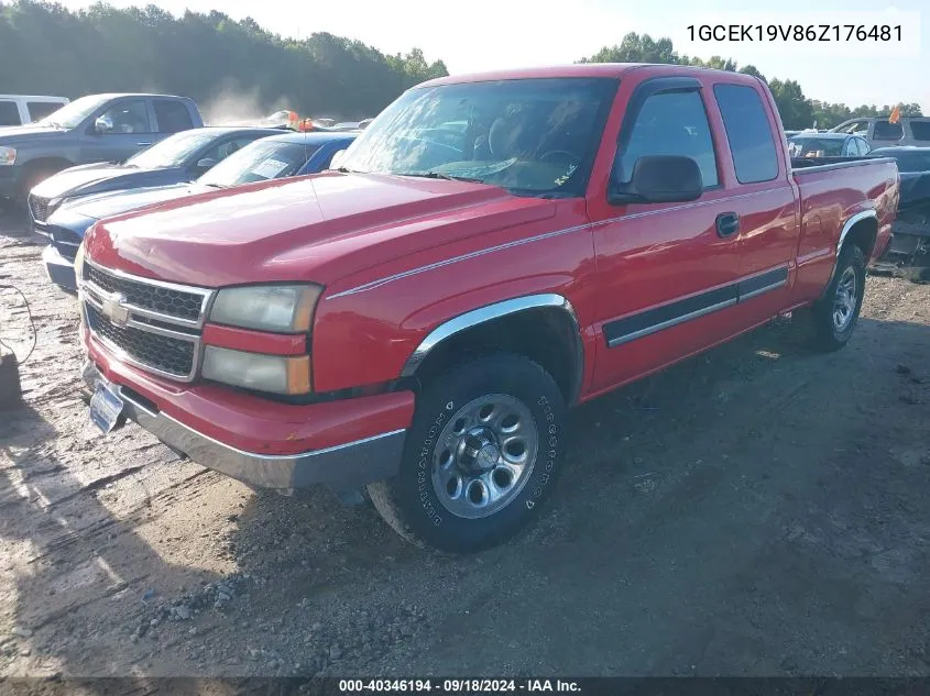 2006 Chevrolet Silverado 1500 Lt1 VIN: 1GCEK19V86Z176481 Lot: 40346194