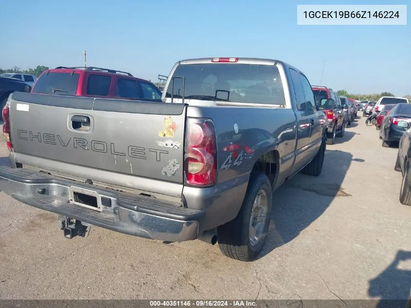 2006 Chevrolet Silverado 1500 Ls VIN: 1GCEK19B66Z146224 Lot: 40351146