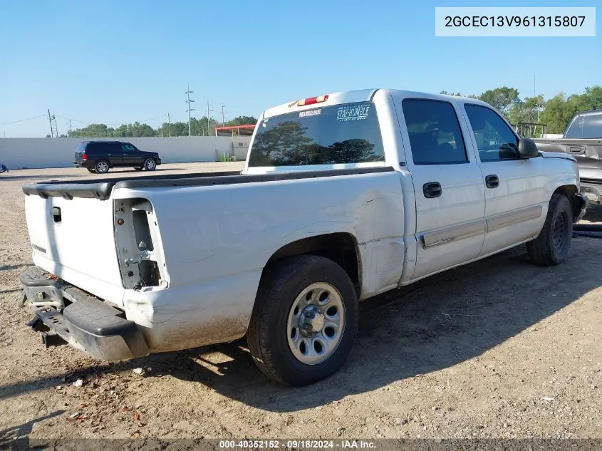 2006 Chevrolet Silverado 1500 Ls VIN: 2GCEC13V961315807 Lot: 40352152