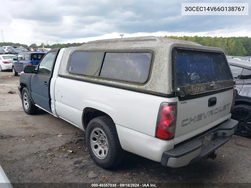 2006 Chevrolet Silverado 1500 Work Truck VIN: 3GCEC14V66G138767 Lot: 40357038