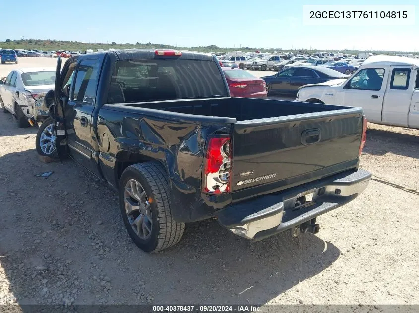 2006 Chevrolet Silverado 1500 Lt2 VIN: 2GCEC13T761104815 Lot: 40378437