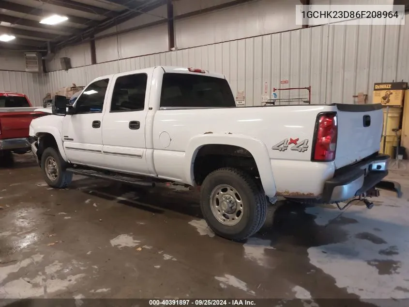 2006 Chevrolet Silverado 2500Hd Lt3 VIN: 1GCHK23D86F208964 Lot: 40391897