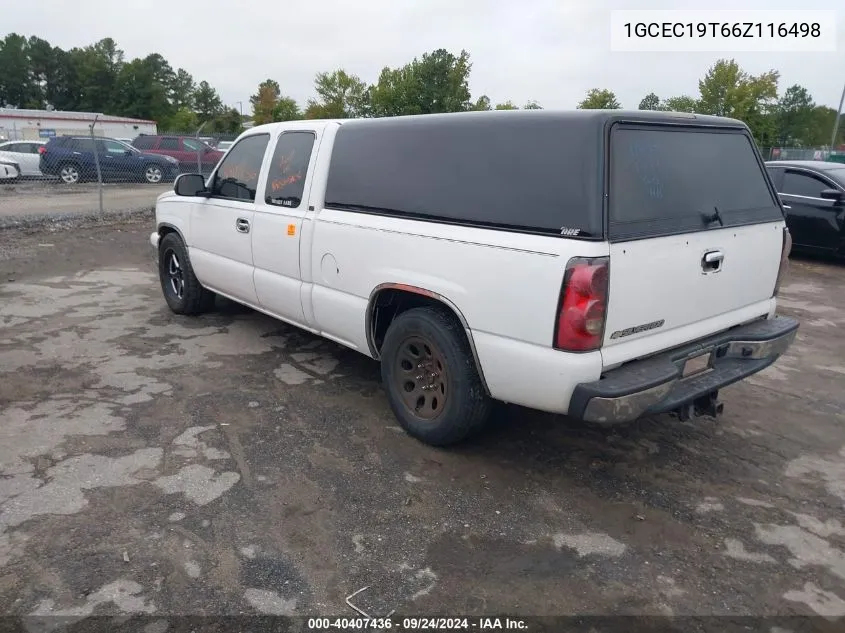 2006 Chevrolet Silverado 1500 Lt1 VIN: 1GCEC19T66Z116498 Lot: 40407436