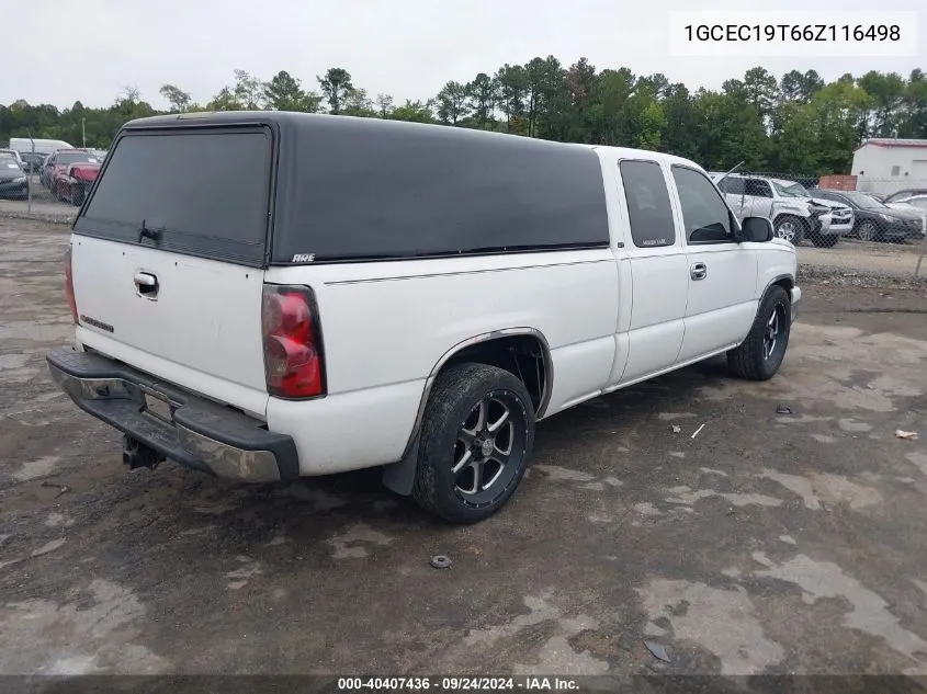 2006 Chevrolet Silverado 1500 Lt1 VIN: 1GCEC19T66Z116498 Lot: 40407436