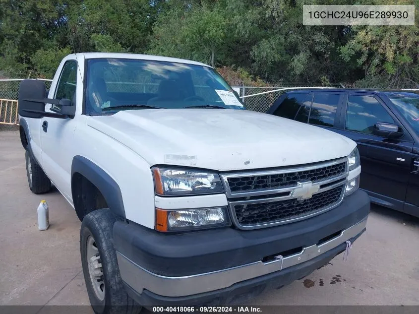 2006 Chevrolet Silverado 2500Hd Work Truck VIN: 1GCHC24U96E289930 Lot: 40418066