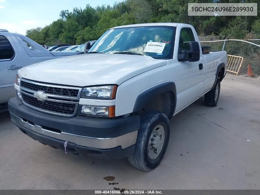 2006 Chevrolet Silverado 2500Hd Work Truck VIN: 1GCHC24U96E289930 Lot: 40418066