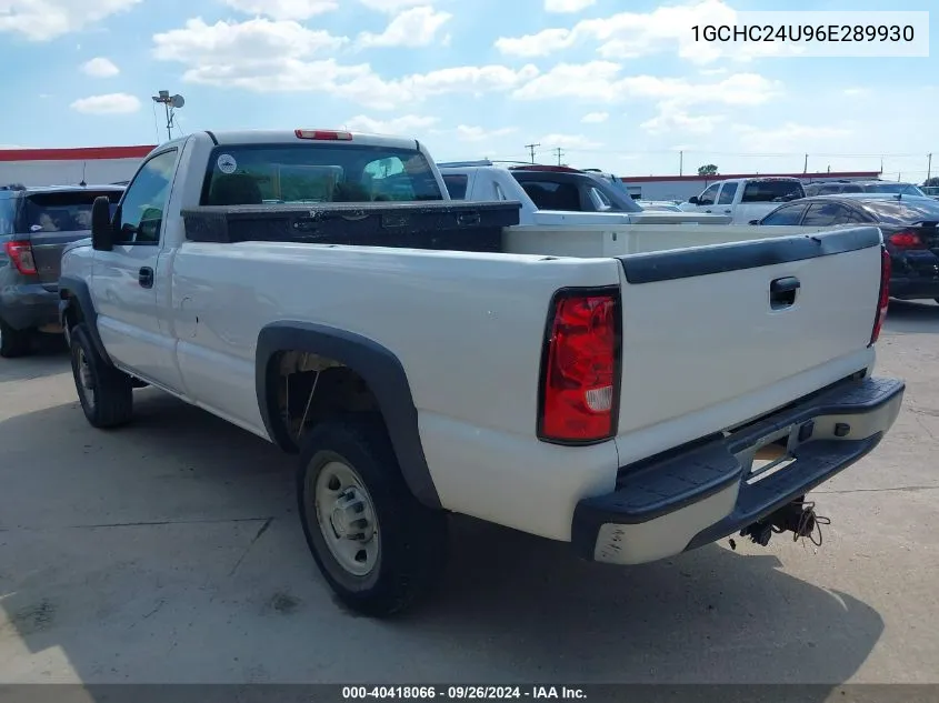 2006 Chevrolet Silverado 2500Hd Work Truck VIN: 1GCHC24U96E289930 Lot: 40418066