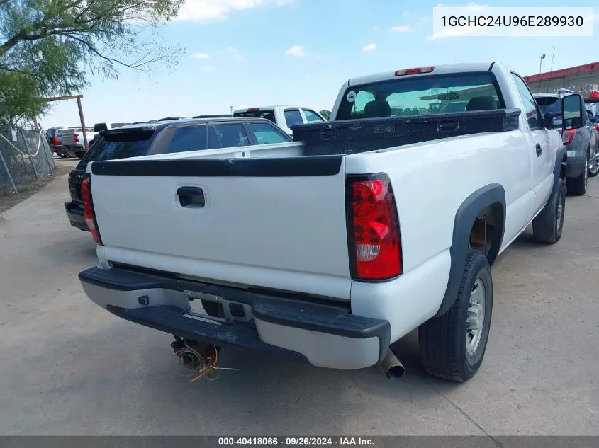 2006 Chevrolet Silverado 2500Hd Work Truck VIN: 1GCHC24U96E289930 Lot: 40418066