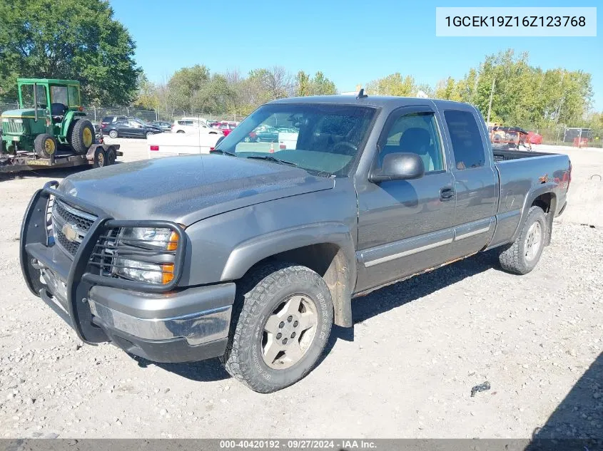 1GCEK19Z16Z123768 2006 Chevrolet Silverado 1500 Lt1