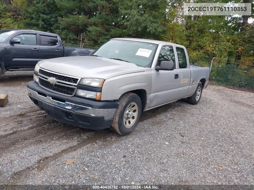 2006 Chevrolet Silverado 1500 Work Truck VIN: 2GCEC19T761110363 Lot: 40435752