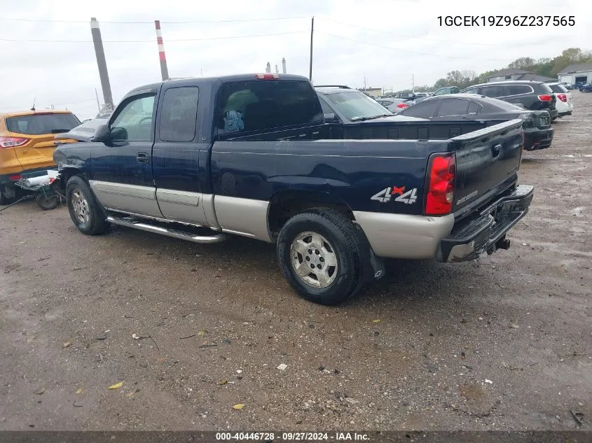 2006 Chevrolet Silverado 1500 Lt1 VIN: 1GCEK19Z96Z237565 Lot: 40446728