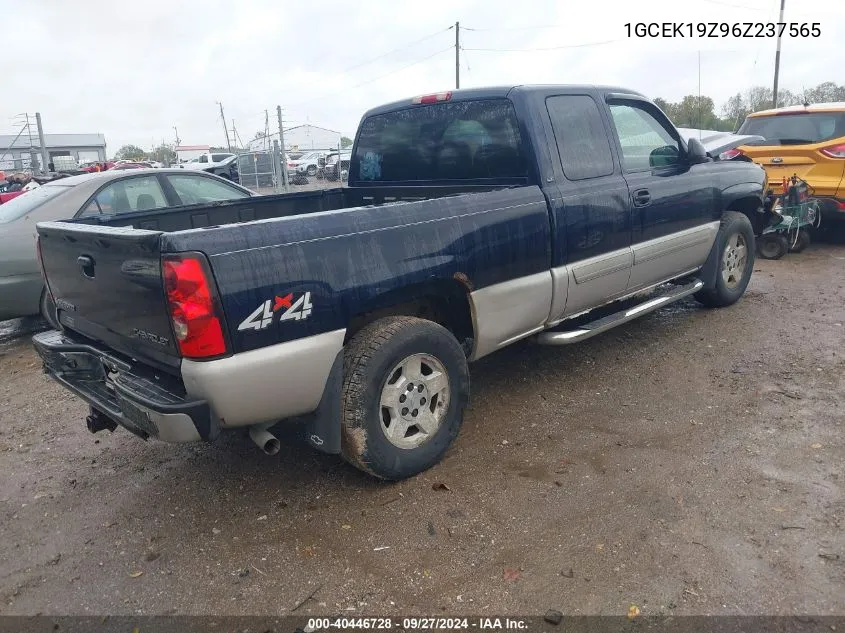 2006 Chevrolet Silverado 1500 Lt1 VIN: 1GCEK19Z96Z237565 Lot: 40446728