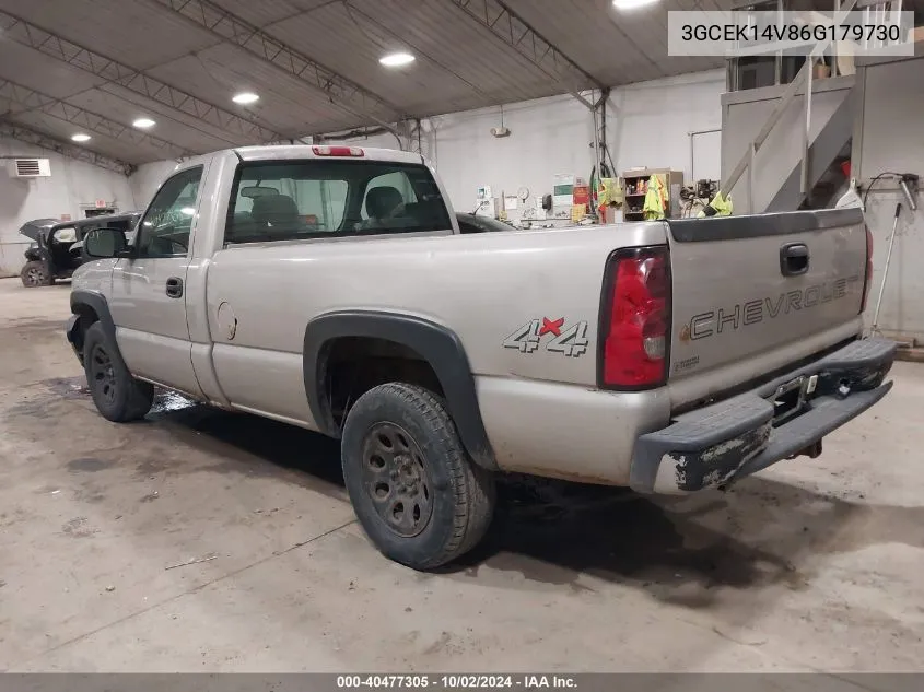 2006 Chevrolet Silverado 1500 Work Truck VIN: 3GCEK14V86G179730 Lot: 40477305