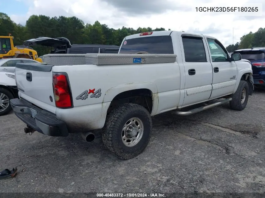 2006 Chevrolet Silverado 2500Hd Lt3 VIN: 1GCHK23D56F180265 Lot: 40483372