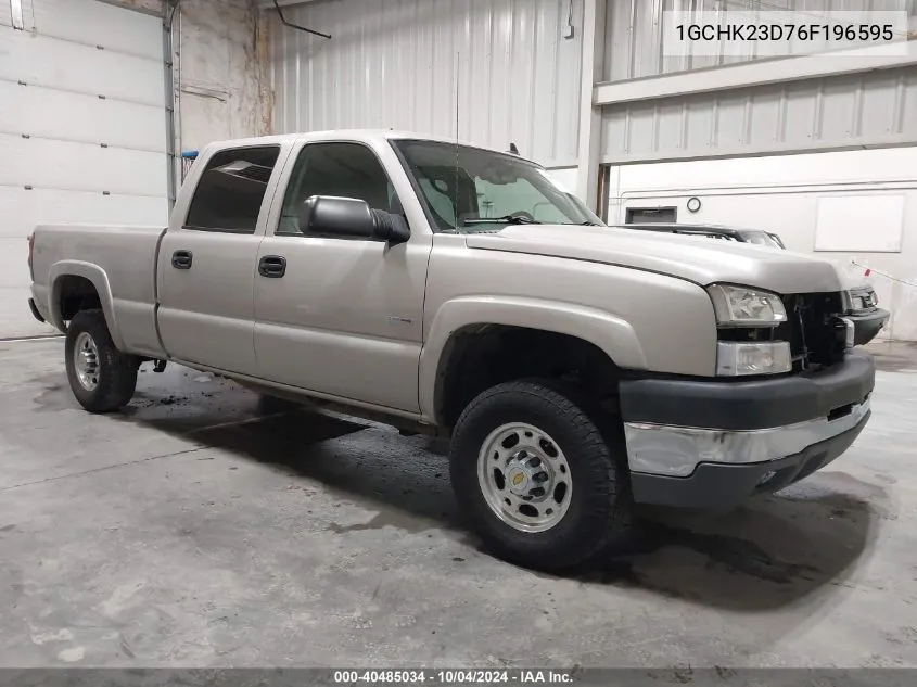 2006 Chevrolet Silverado 2500Hd Lt3 VIN: 1GCHK23D76F196595 Lot: 40485034