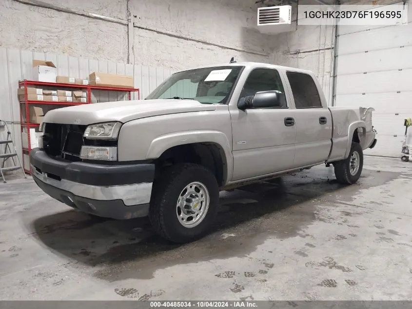 2006 Chevrolet Silverado 2500Hd Lt3 VIN: 1GCHK23D76F196595 Lot: 40485034