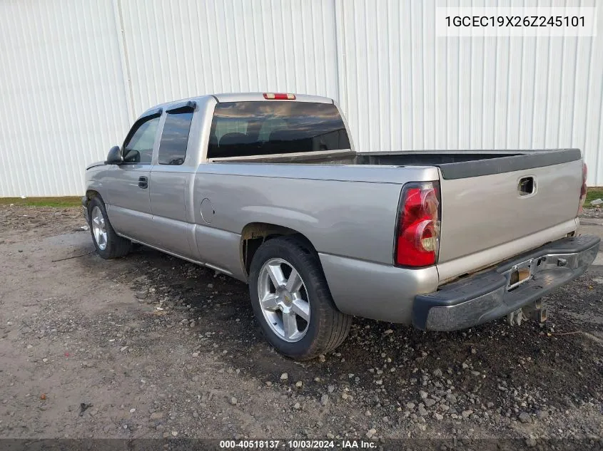 2006 Chevrolet Silverado 1500 Ls VIN: 1GCEC19X26Z245101 Lot: 40518137