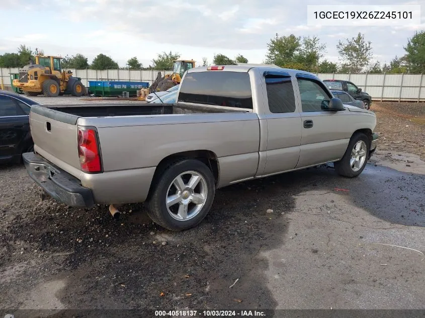 2006 Chevrolet Silverado 1500 Ls VIN: 1GCEC19X26Z245101 Lot: 40518137