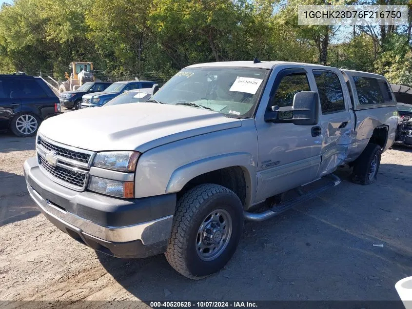 2006 Chevrolet Silverado 2500Hd Lt2 VIN: 1GCHK23D76F216750 Lot: 40520628