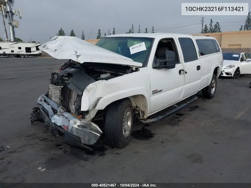 2006 Chevrolet Silverado 2500Hd Lt3 VIN: 1GCHK23216F113421 Lot: 40521467