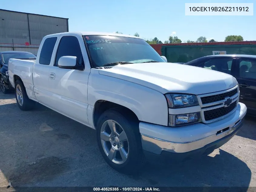 2006 Chevrolet Silverado 1500 Lt1 VIN: 1GCEK19B26Z211912 Lot: 40525385