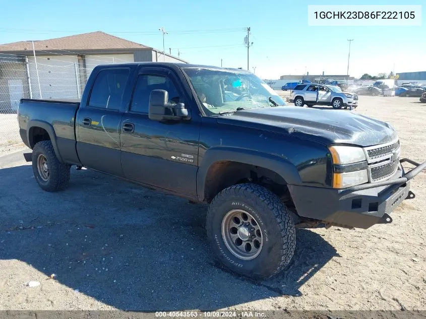 2006 Chevrolet Silverado 2500Hd Lt3 VIN: 1GCHK23D86F222105 Lot: 40543563