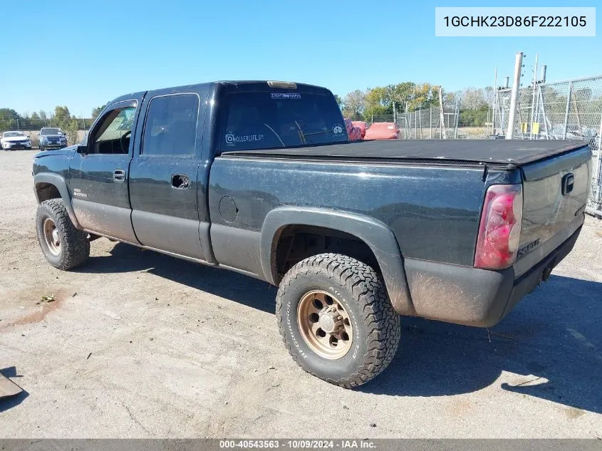 2006 Chevrolet Silverado 2500Hd Lt3 VIN: 1GCHK23D86F222105 Lot: 40543563