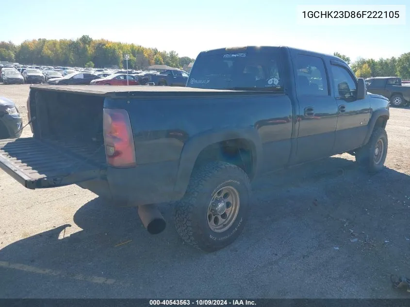 2006 Chevrolet Silverado 2500Hd Lt3 VIN: 1GCHK23D86F222105 Lot: 40543563