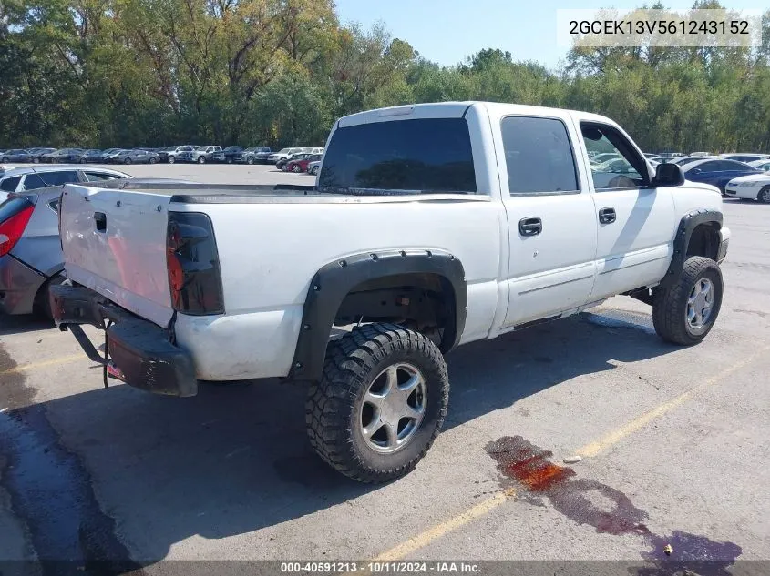 2006 Chevrolet Silverado 1500 Ls VIN: 2GCEK13V561243152 Lot: 40591213