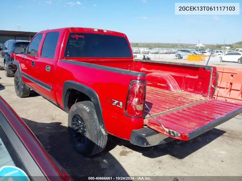 2006 Chevrolet Silverado K1500 VIN: 2GCEK13T061117103 Lot: 40666661