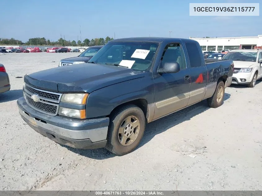 2006 Chevrolet Silverado 1500 Lt1 VIN: 1GCEC19V36Z115777 Lot: 40671763