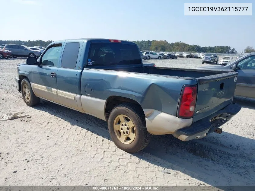 2006 Chevrolet Silverado 1500 Lt1 VIN: 1GCEC19V36Z115777 Lot: 40671763