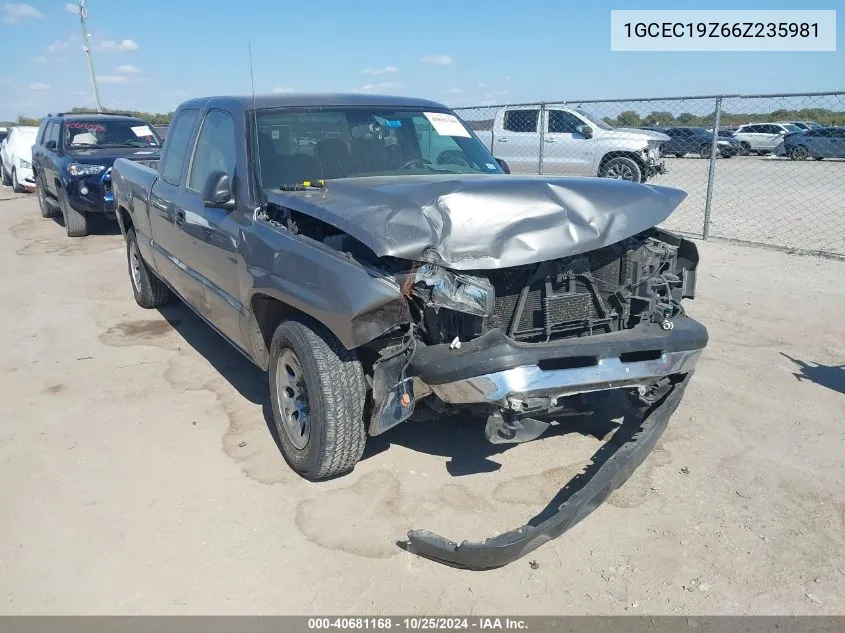 2006 Chevrolet Silverado 1500 Ls VIN: 1GCEC19Z66Z235981 Lot: 40681168