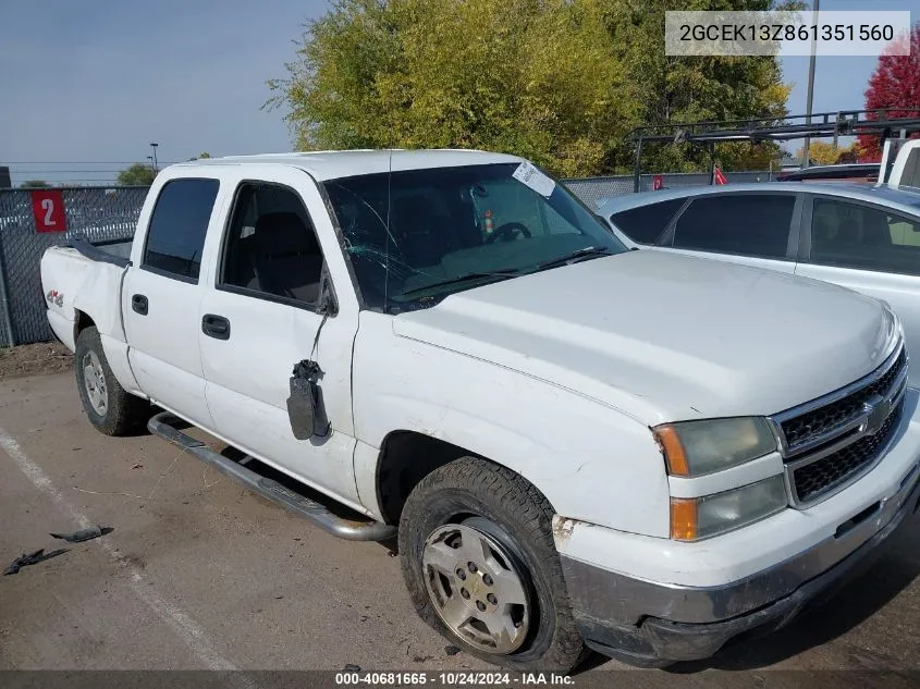 2006 Chevrolet Silverado 1500 Lt1 VIN: 2GCEK13Z861351560 Lot: 40681665